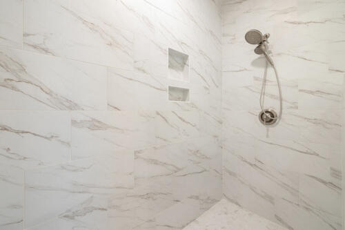 Caliber Home Builder, The Hart, bathroom large walk-in shower